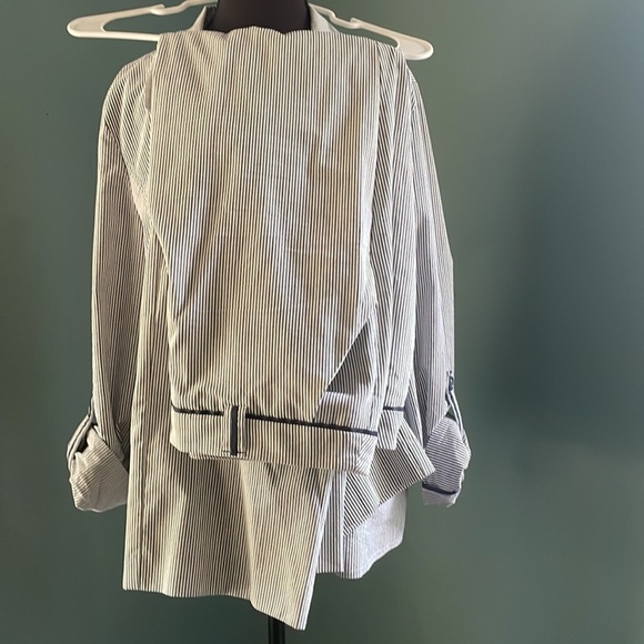 Striped sears sucker suit Women's Jacket large Pants - Picture 4 of 6